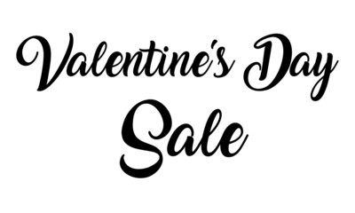 Valentine's Day Sale Postcard. Ink illustration. Modern brush calligraphy.
