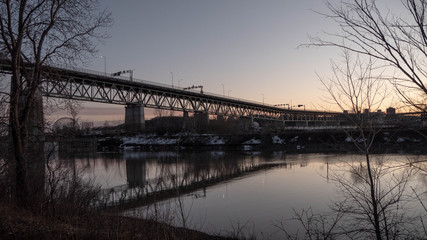 Bridge by sunset