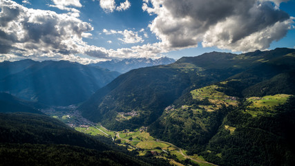 Flying over the mountain tops