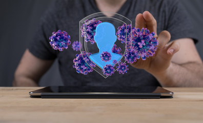 Corona Virus - Microbiology And Virology Concept - 3d Rendering.