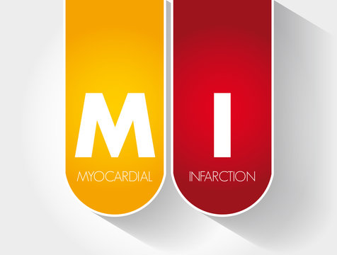 MI - Myocardial Infarction acronym, health concept background