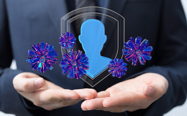 epidemic corona virus 2019-nCoV 3d digital..