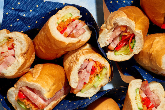 Vietnamese bread (Banh Mi) for breakfast at luxury resort.