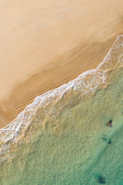 View of a Wild Beach from Above