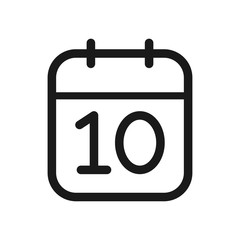 calendar icon in trendy flat design