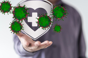 epidemic coronavirus 2019-nCoV 3d protection.