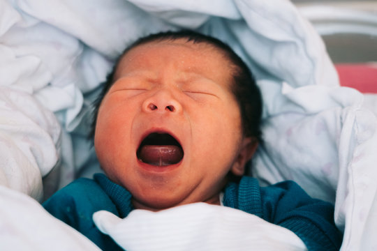 newborn baby crying
