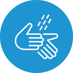 Hands Rinse With Water Outline Icon