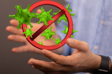 epidemic coronavirus 2019-nCoV 3d protection.