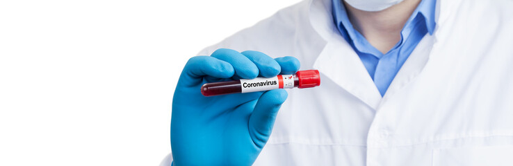 Naklejka premium Coronavirus 2019-nCoV Blood Sample.