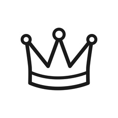crown icon in trendy flat style