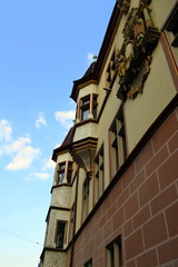 Altbau in Freiburgs Fußgängerzone