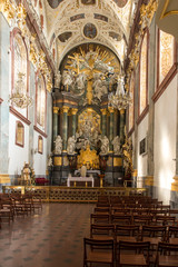 Fototapeta na wymiar Czestochowa, Poland, March 19, 2020: Interior of the Jasna Góra Basilica
