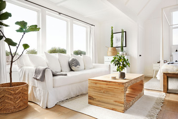 Beautifully designed modern farmhouse bedroom