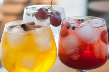 Drink or cocktail prepared for enjoy by a person