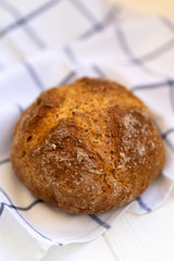 Fototapeta na wymiar bread with chia seeds,top view