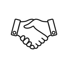 hand icon, handshake icon in trendy flat design