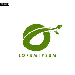 Initial Letter O Leaf Logo Template