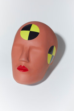 Crash test dummy head