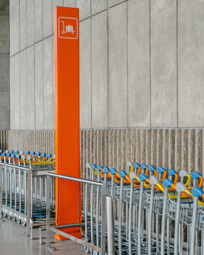 The airport trolleys