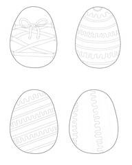 Easter egg collection coloring page