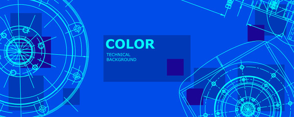 Abstract background concept mechanical engineering drawing