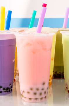 Colorful Bubble Boba Tea