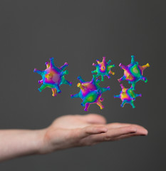 epidemic coronavirus 2019-nCoV 3d (2019-nCoV). .