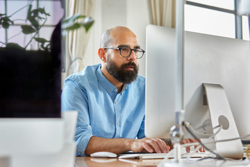 Architect working in the studio