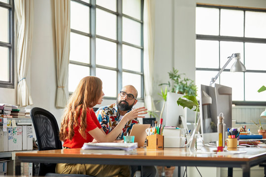 Architects discussing a project