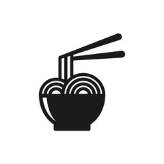 noodle icon in trendy flat style