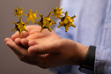 Coronavirus abstract background. Medical Genetics Bacteriological Microorganism..