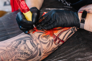 Tattoo master at work