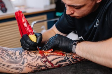 Tattoo master at work