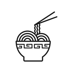 noodle icon in trendy flat style