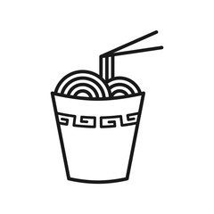 noodle icon in trendy flat style