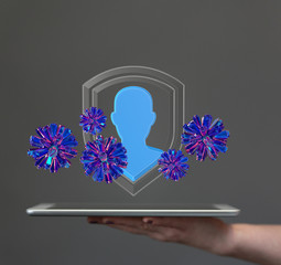 contagious coronavirus pandemic, dangerous virus outbreak 3d.