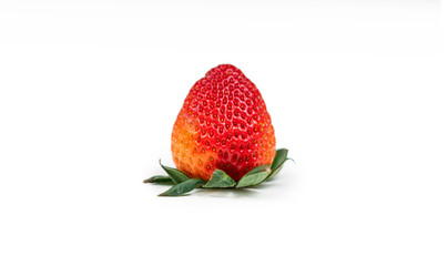 Strawberries on a white background isolate. Juicy Red Strawberry