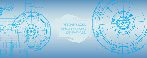 Obraz premium Abstract background concept mechanical engineering drawing