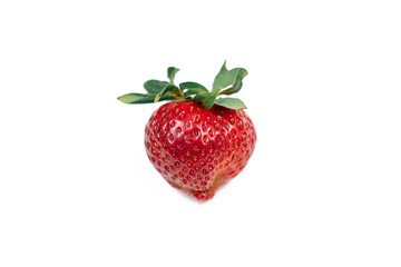 Strawberries on a white background isolate. Juicy Red Strawberry