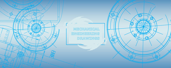 Obraz premium Abstract background concept mechanical engineering drawing