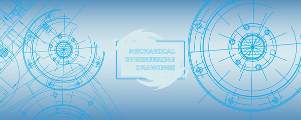 Abstract background concept mechanical engineering drawing