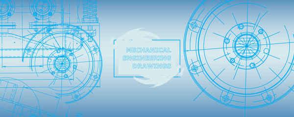 Cover flyer background. Instrument-making drawings. Abstract