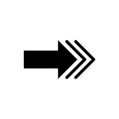 Right Arrow Vector Colour With Glyph Icon Illustration