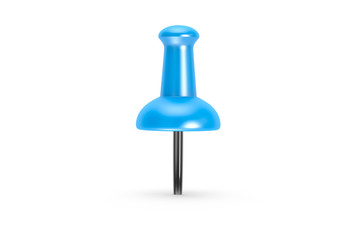 3D Rendering Push Pin on Background