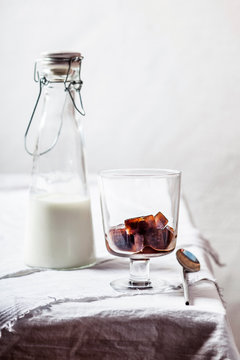 Iced coffee with milk