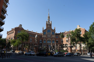 Fototapeta premium view of old town in BARCELONA