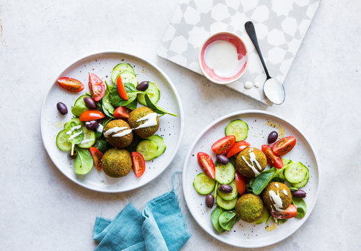Mediterranean Inspired Vegan Falafel Meal