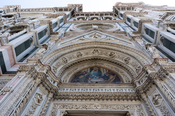 Fototapeta premium detail of cathedral in florence italy
