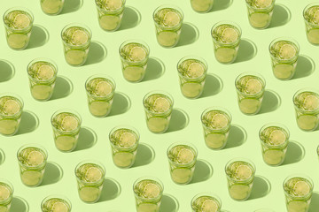 Refreshing water infused with lime